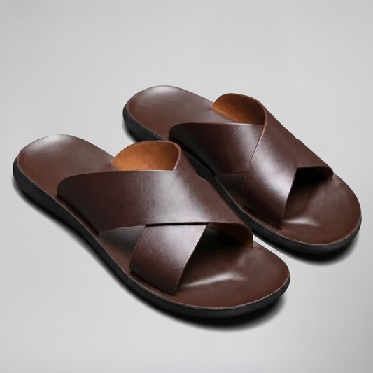 Rosenau | Herren Leder Sandalen – Crossover