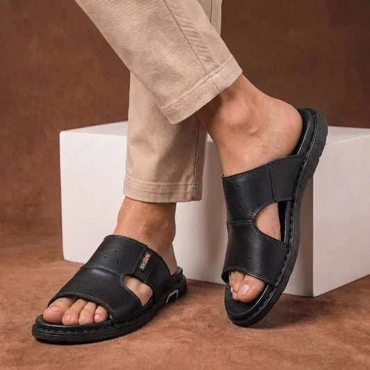 Rosenau | Herren Orthopädische Weitpassform Rutschsandalen