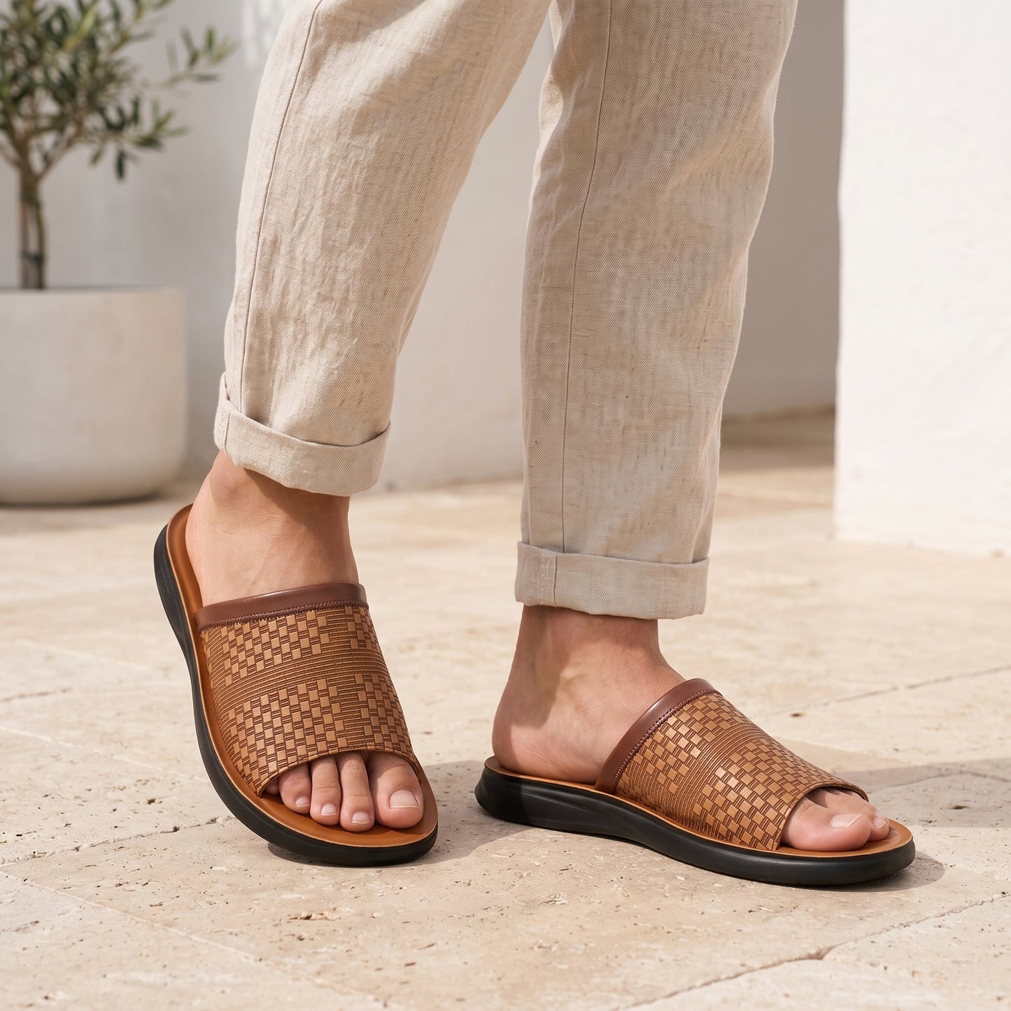 Rosenau™ | Leder-Slide-Sandalen für Männer