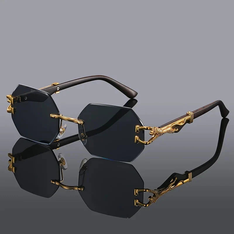 Cosette | Women's Rimless Hexagonal Sunglasses