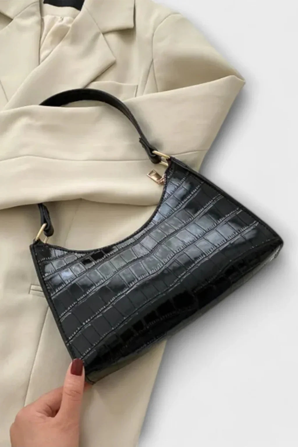 Sylvia | Women's Shoulder Bag with Top Zip Closure